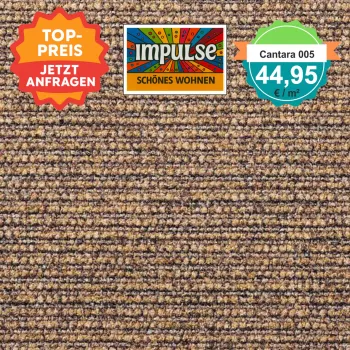 Girloon Cantara 005 Teppichboden in modernem Wohnraum – 4 m breit, pflegeleicht und strapazierfähig